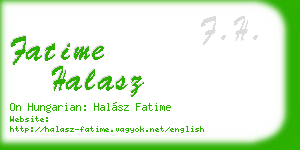 fatime halasz business card